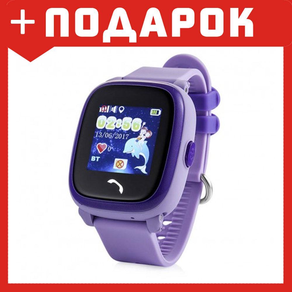 Детские смарт часы Wonlex GW400S Водонепроницаемые (фиолетовый) - фото 1 - id-p87712869