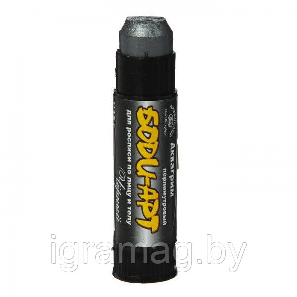 Аквагрим "Боди-арт", карандаш 15 гр, черный перламутровый - фото 1 - id-p87715277