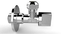 Хромированный угловой шаровый кран для подключения смесителя (с цангой) VERMEGA