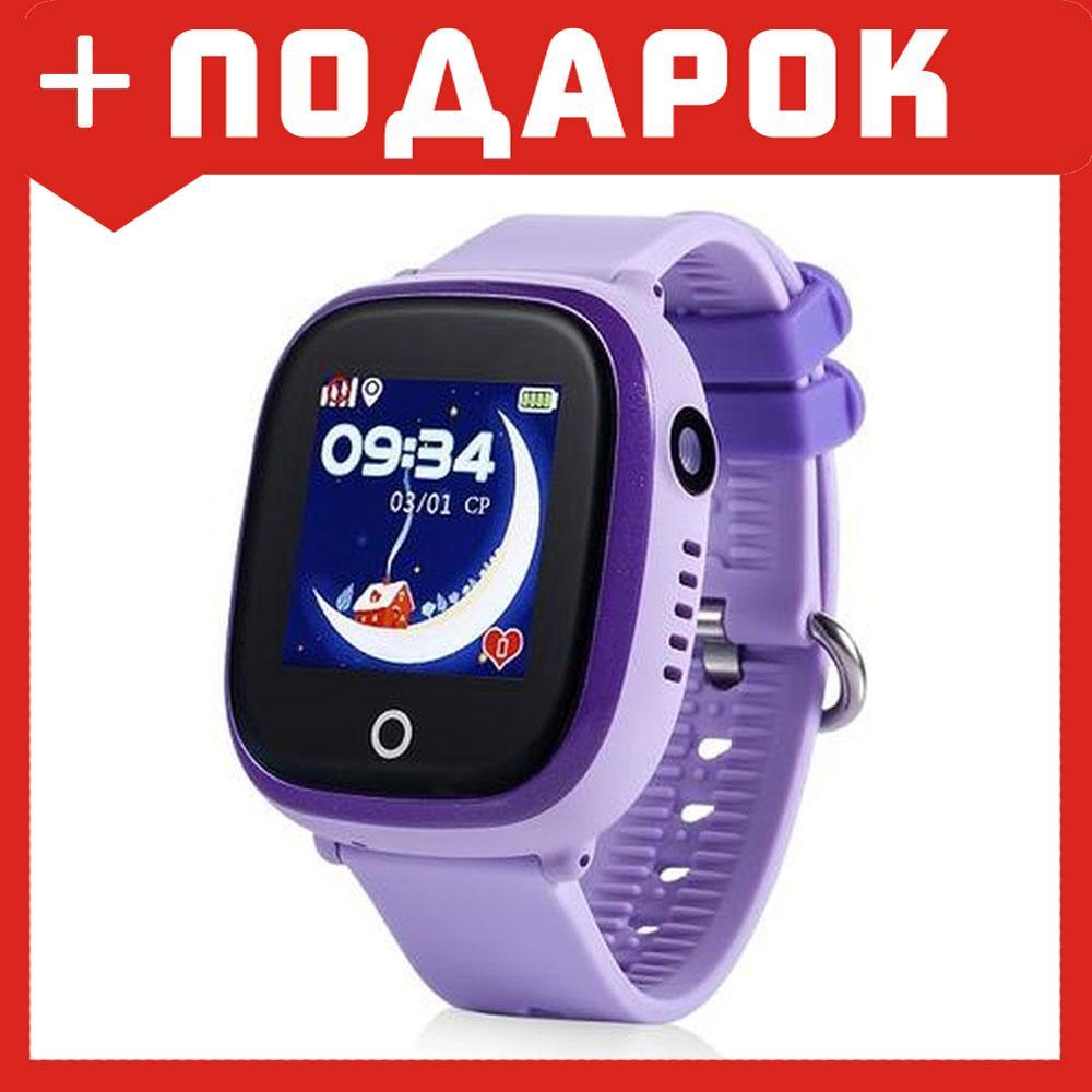 Детские смарт часы Wonlex GW400X Водонепроницаемые (фиолетовый) - фото 1 - id-p87715966