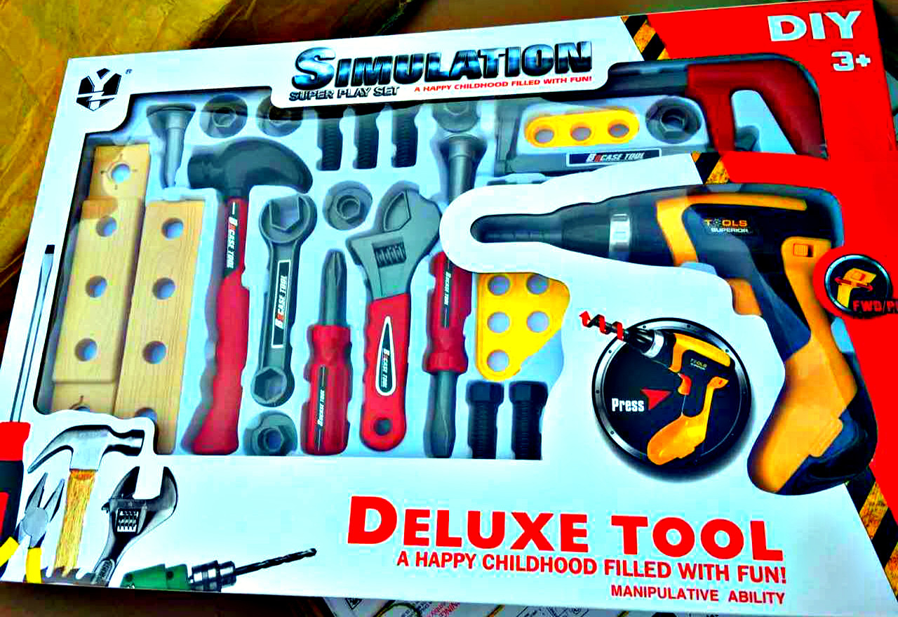 Игрушечный набор инструментов Deluxe tool делюкс - фото 1 - id-p87716012