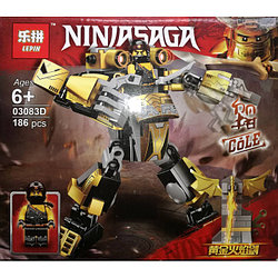 Конструктор Lepin 03083D Ninjasaga Робот Коула 186 деталей