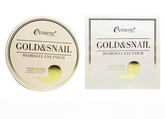 Гидрогелевые патчи для кожи вокруг глаз с золотом и улиткой ESTHETIC HOUSE Gold & Snail Hydrogel Eye Patch