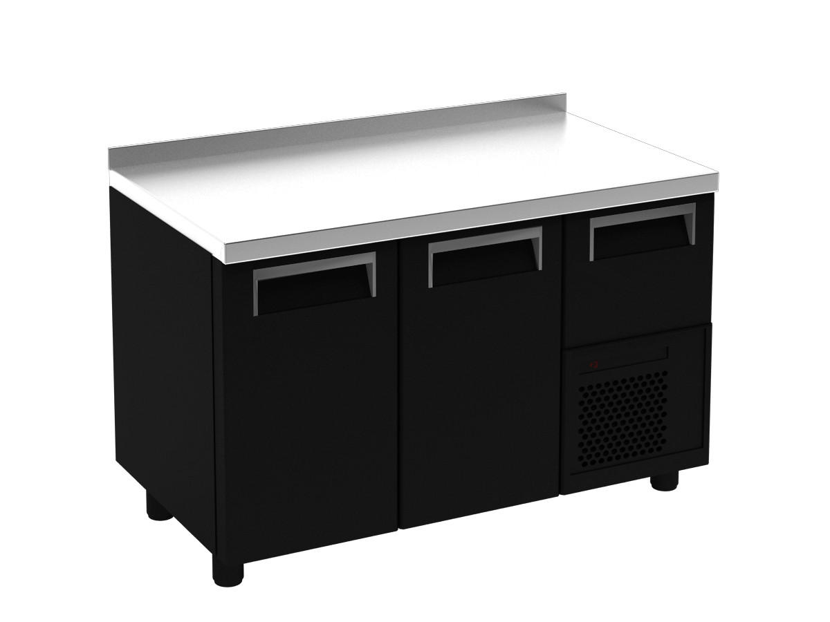 Холодильный стол Carboma 570 RAL BAR T57 M3-1-G X7 9006/9005 (BAR-360С)