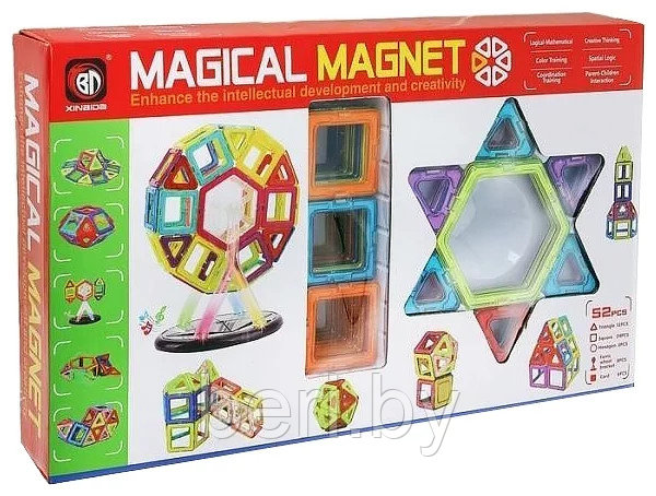 Магнитный конструктор MAGICAL MAGNET 52 детали MAXI, 703, магический магнит - фото 1 - id-p87759856
