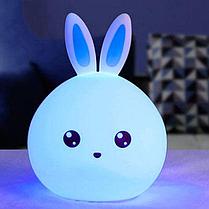 Силиконовая лампа-ночник зайчик Rabbit Silicone Lamp, фото 3