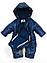 Детский комбинезон-трансформер 3 в 1 с съемной меховой подкладкой Рафаэль синий (осень-зима-весна), фото 5
