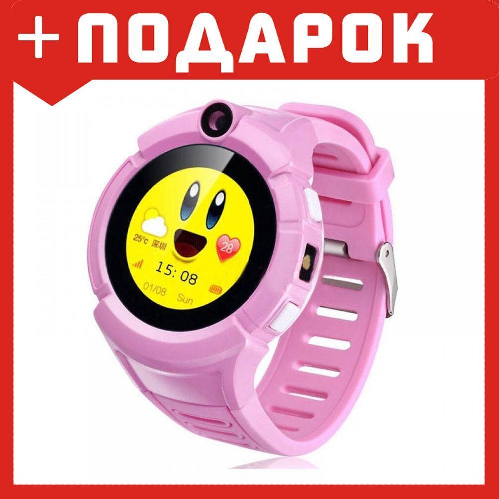 Умные (смарт) часы с GPS для детей Wonlex Q360 (Розовый)