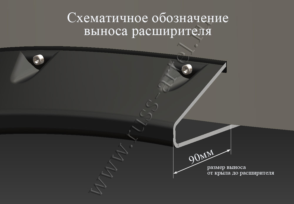 Расширители колесных арок (широкие) Mitsubishi L200 2010-2013 - фото 3 - id-p87818351