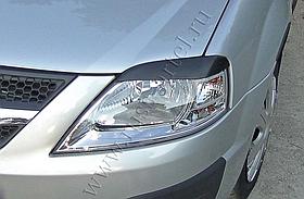Накладки на передние фары (Реснички) Lada (ВАЗ) Largus фургон 2012-