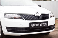 Накладки на передние фары (реснички) Skoda Rapid (лифтбек) 2012-2016 - фото 6 - id-p87818803