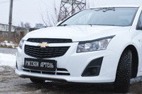 Накладки на передние фары (реснички) Chevrolet Cruze I 2009-2011 - фото 7 - id-p87818817