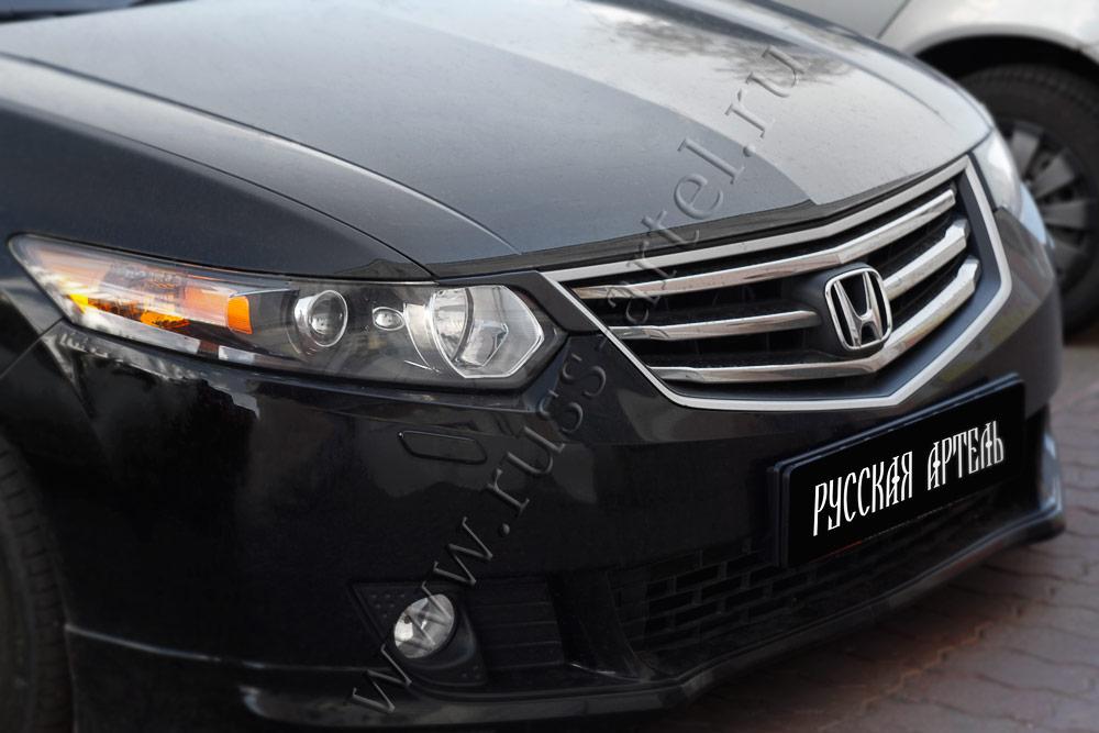 Накладки на передние фары (реснички) Honda Accord VIII 2008-2010 - фото 1 - id-p87818820