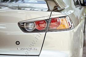 Накладки на задние фонари (реснички) Mitsubishi Lancer X 2011-2014