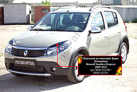 Накладки на передние фары (Реснички) Renault Sandero Stepway 2009-2013