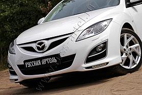 Накладки на передние фары (реснички) Mazda 6 2010-2012