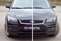 Накладки на передние фары (реснички) Вариант 2 Ford Focus II 2005-2008 - фото 10 - id-p87818861