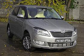 Накладки на передние фары (реснички) Skoda Fabia Roomster -