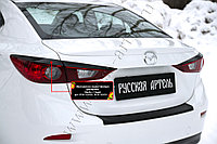 Накладки на задние фонари (реснички) Mazda 3 седан 2013-2016 (III дорестайлинг)