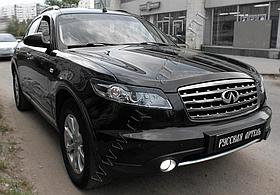 Накладки на передние фары (реснички) Infiniti FX 35 2003-2008