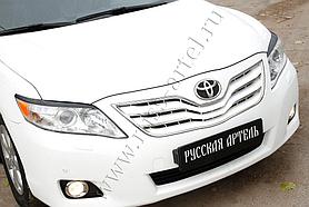 Накладки на передние фары (Реснички) укороч. Toyota Camry V40 2009-2011