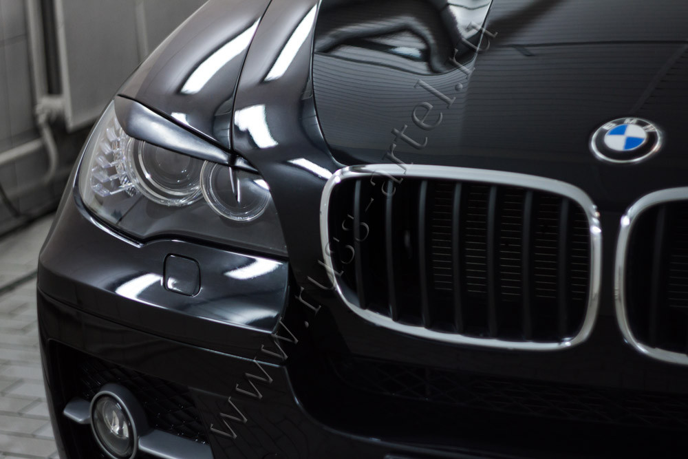 Накладки на передние фары (реснички) BMW X6 (E71) 2010-2014 - фото 2 - id-p87818931