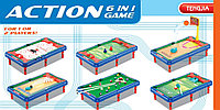 Настольная игра 6в1 (футбол, хоккей, бильярд, гольф, боулинг, баскетбол) Action Game 628-15А