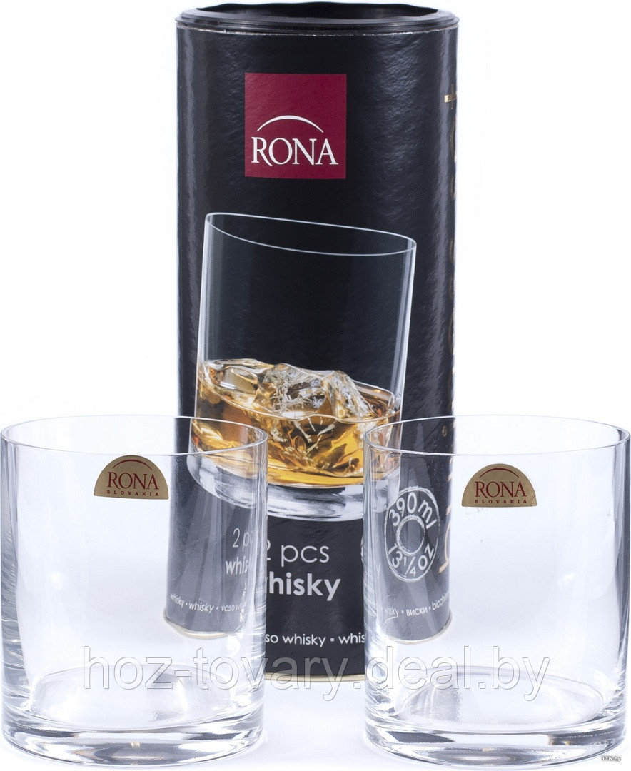 Набор словакских стаканов Rona для виски стеклянных 2 шт. по 390 мл 190812/1605/390 - фото 1 - id-p87824965