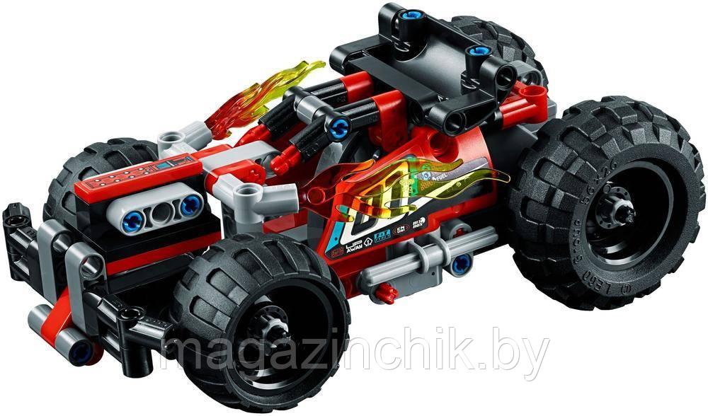 Красный гоночный автомобиль с инерц. механизмом Decool 3422, аналог Лего Техник LEGO Technic 42073 - фото 2 - id-p87827919