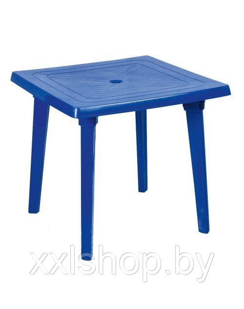 Стол пластиковый квадратный 80*80, (тёмно-синий)