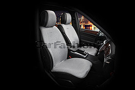 Накидки универсальные VERONA FRONT на переднее сидения авто, цвет Светло-серый/Темно-серый/Светло-серый. Артикул 21919