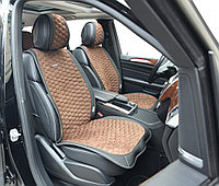 Накидки универсальные CAPRI FRONT на передние сидения авто, цвет Черный/Коричневый/Коричневый. Артикул 21868