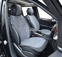 Накидки универсальные CAPRI FRONT на передние сидения авто, цвет Черный/Серый/Серый. Артикул 21869