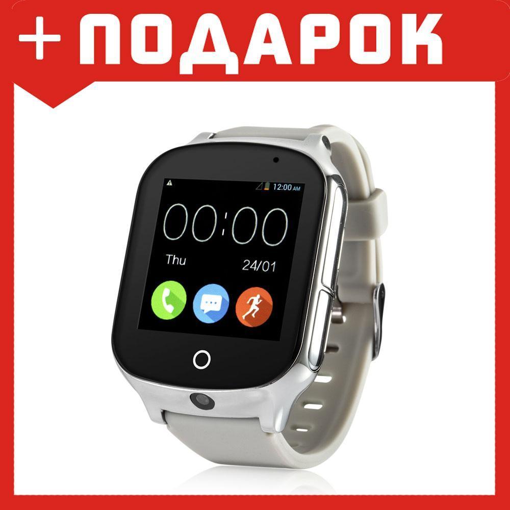 Умные (смарт) часы с GPS для детей Wonlex GW1000S (Серый)