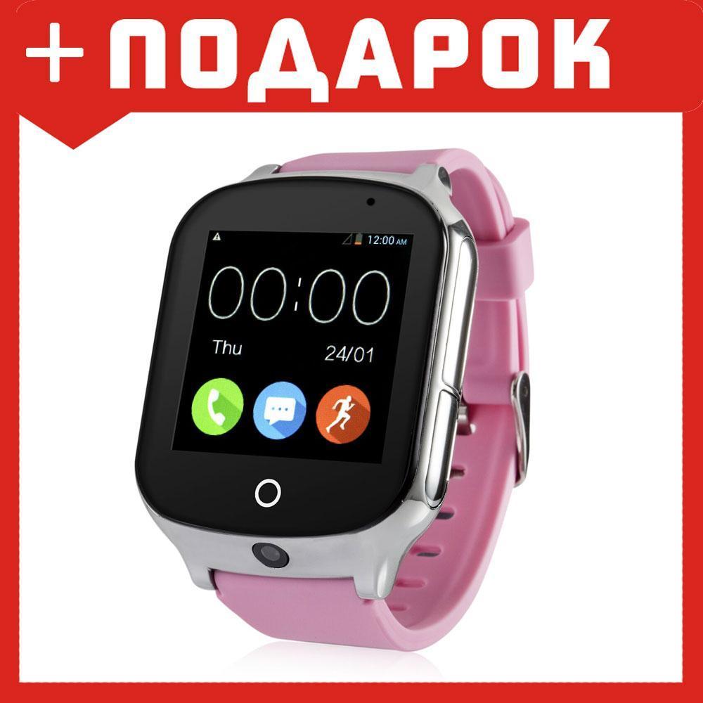 Умные (смарт) часы с GPS для детей Wonlex GW1000S (Розовый) - фото 1 - id-p87879832