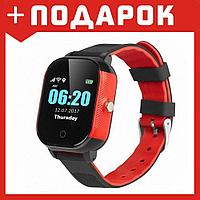 Детские умные часы-телефон Smart baby watch GW700S Водонепроницаемые (Красно-черный)