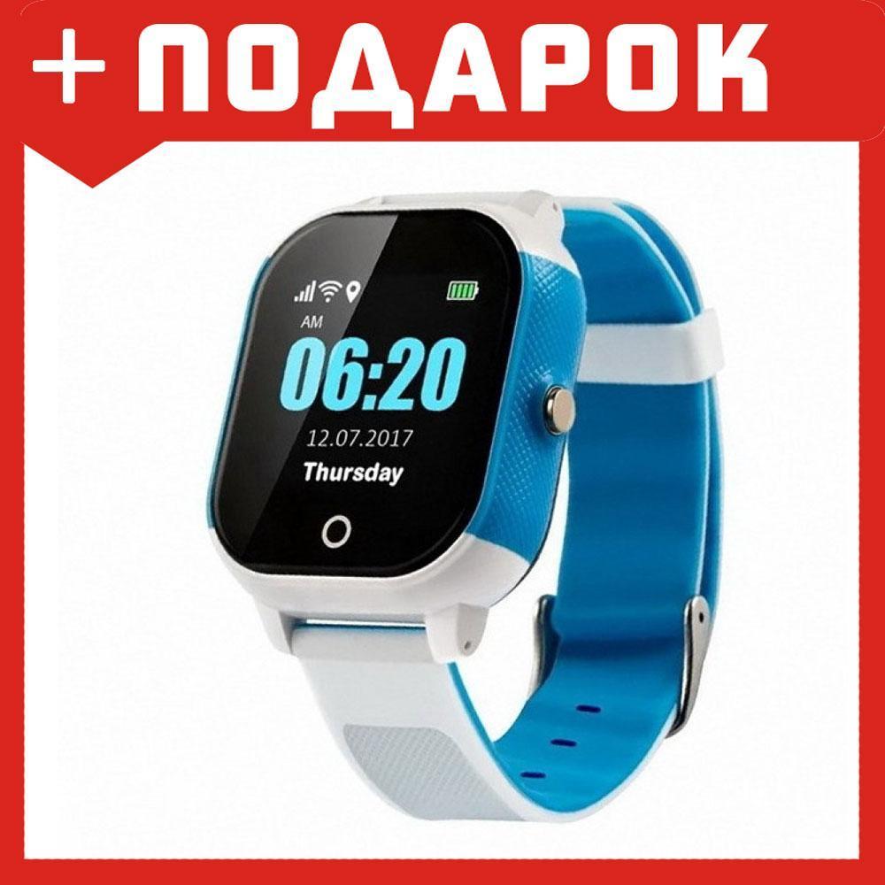 Умные (смарт) часы с GPS для детей Wonlex GW700S Водонепроницаемые (Бело-голубой) - фото 1 - id-p87879902