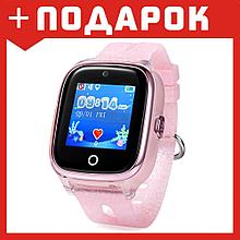 Умные (смарт) часы с GPS для детей Wonlex KT01 Водонепроницаемые (Розовый)