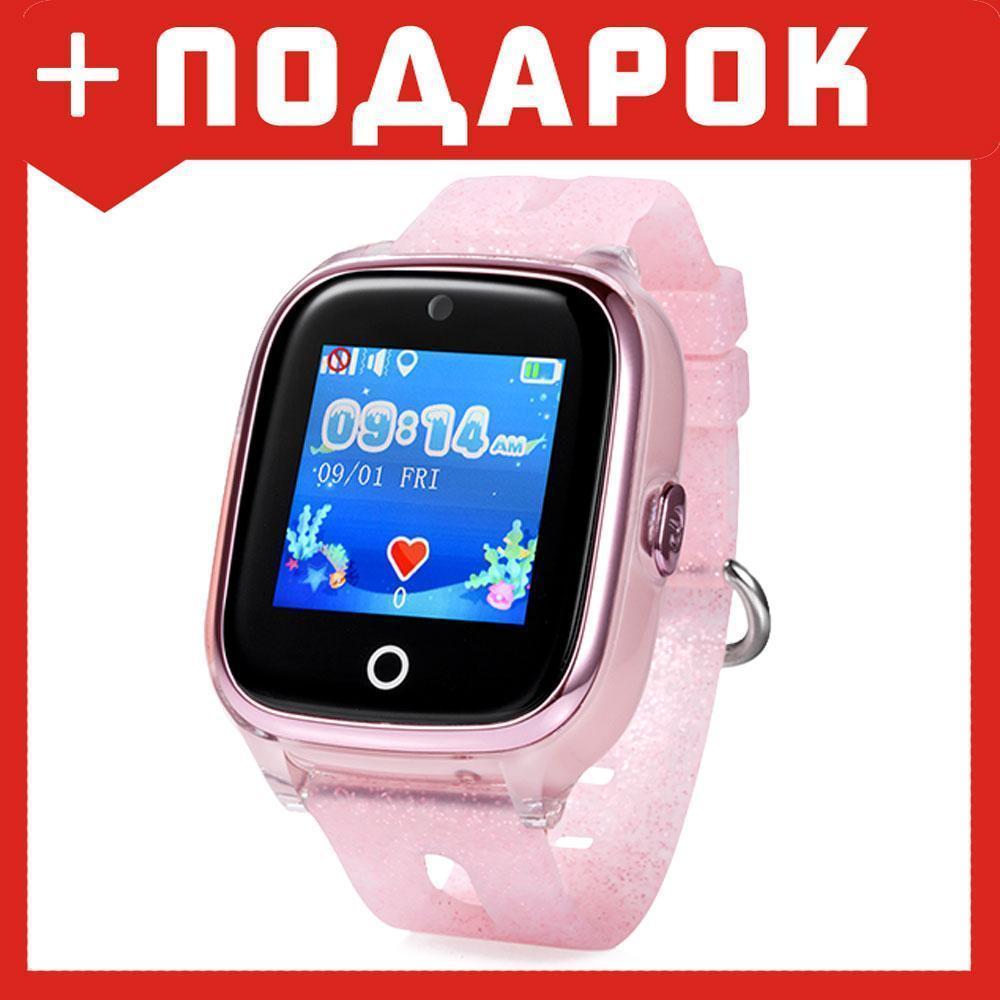 Детские умные часы-телефон Smart baby watch KT01 Водонепроницаемые (Розовый)