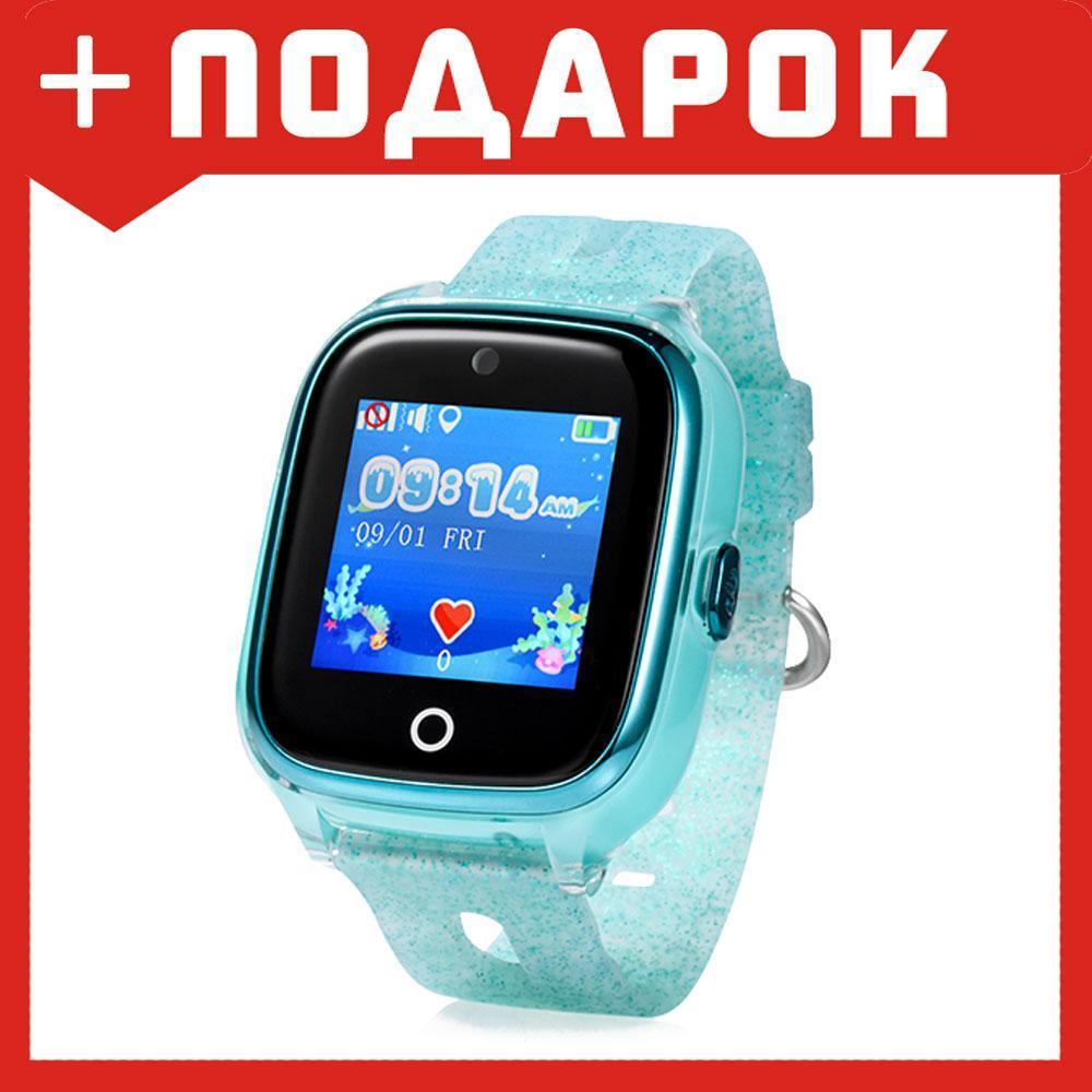 Умные (смарт) часы с GPS для детей Wonlex KT01 Водонепроницаемые (Зелёный) - фото 1 - id-p87880090