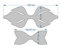 Набор шаблонов ''Бант-33'' , ПЭТ 0,7 мм (1уп = 5наборов) 100