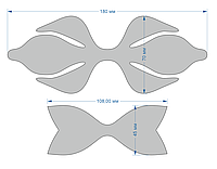Набор шаблонов ''Бант-33'' , ПЭТ 0,7 мм (1уп = 5наборов) 180