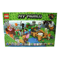 Конструктор Zimo ZM628 My World Персонажи Майнкрафт (аналог Lego Minecraft) 414 деталей