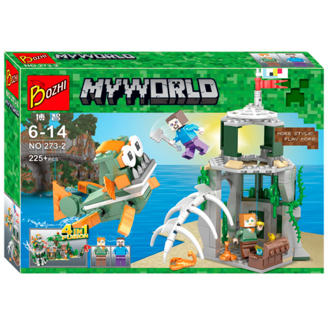 Конструктор Bozhi 273-1/2/3/4 My World Битва (аналог Lego Minecraft) 225-256 деталей 4 вида - фото 4 - id-p87884741