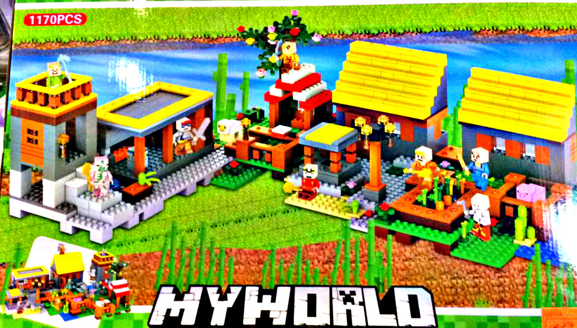 Конструктор Деревня Micro World Майнкрафт 1170 деталей (Minecraft 79351)