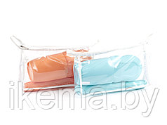 НАБОР пластмассовый “Дорожный” 3 пр. : мыльница 12*7,5 см, футляр для зубной щетки 20,5 см, стакан 9,5*7*7 см (арт. С16, код 782780)