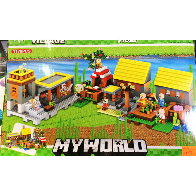 Конструктор My World LX.A307 Деревня (аналог Lego Minecraft 21128) 1170 деталей 