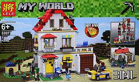 Конструктор Lele My World 33077 Семейная Вилла 3в1 (аналог Lego Creator Minecraft 31069) 738 д