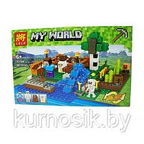 Конструктор Minecraft (майнкрафт) My world "Ферма с водопадом"  267 деталей LELE арт.33184