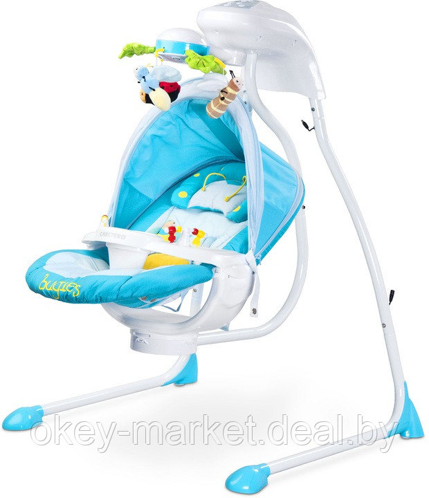 Электронные качели-шезлонг Caretero Bugies BLUE - фото 1 - id-p87927262